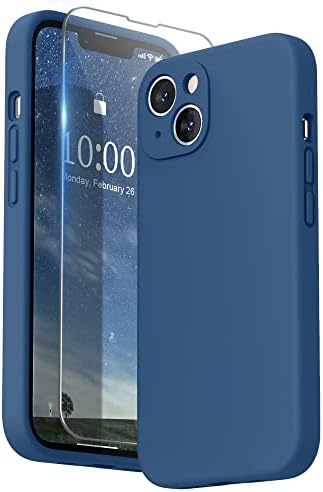 SURPHY Liquid Silicone Case for iPhone 13 Case, Individual Protection for Each Lens Shockproof Rubber Full Body Thickened Design for iPhone 13 6.1 inch 2021, Clover Green