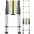 Telescoping Ladder, 20.3 FT Aluminum Extension Ladder with 2 Replacement of Non-Slip Rubber Cover, 330 lbs Load Capacity, Telescopic Ladder Portable Collapsible RV Ladder for Indoor Outdoor