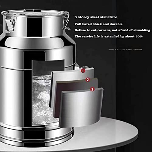 Bidon à lait hermétique en acier inoxydable de 24L avec son robinet distributeur pratique - 6