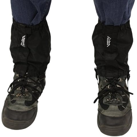 Andes Black Waterproof Ankle Gaiters, For Walking, Trekking, Hiking Boots - Fits Sizes UK 5-11.5 Cover