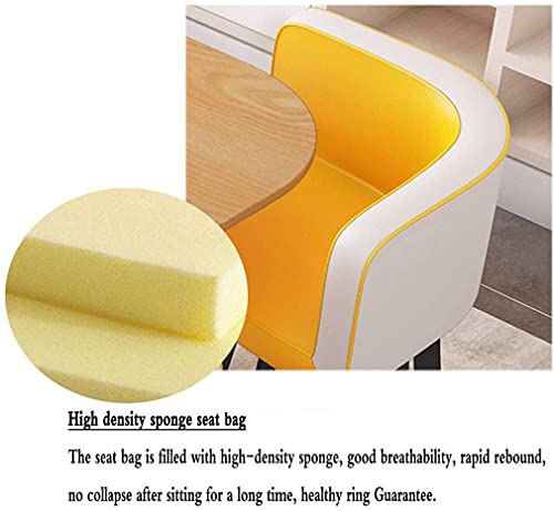 Aciyd Round Coffee Table And Chair Set Space-Saving Conference Table Office Furniture, Hotel Guest Reception Table Business Meetings Room Simple 1 Table And 4 Chairs (Color : Black) #TOP4