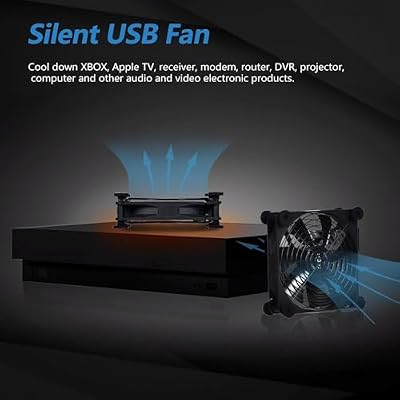 Quiet 140mm USB 5V Portable Cooling Fan for Flat Panel TV Receiver Router DVR PlayStation Xbox Computer Cabinet Cooler