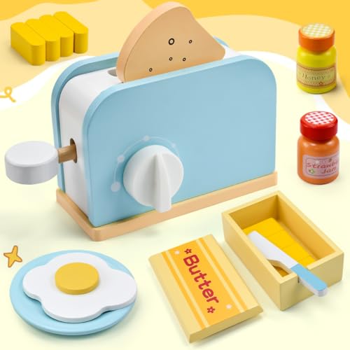 Byfoyif 13PCS Cocina de Juguete de Madera