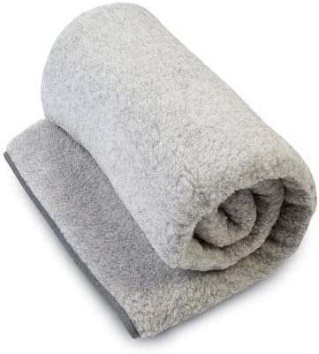 Merino Wool: Kuscheldecke 100% Merinowolle Grau 250x200cm – Bild 9
