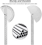 Protracteur en acier inoxydable 0-180° 140mm Règle, règle d'angle universelle pour la peinture & Dessin