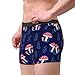 Men's Boxer Briefs in Soft Breathable Polyester with Moisture-Wicking Technology for All-Day Comfort, Goth Gothic Magic Hippie Mushroom, Ideal for Gym and Daily Activities