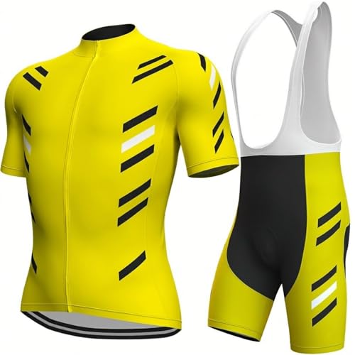 assocauicy Maillot Cyclisme Homme Tenue Complète Respirant avec Coussinet 3D Gel Séchage Rapide pour Vélo Route/VTT