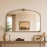 Besdomus Vintage Arched Gold Mirror