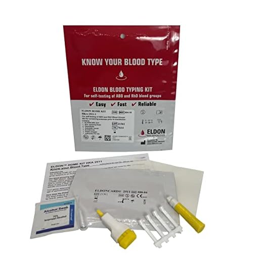 2 x Eldoncard Home Blood Group Test - Eat Right 4 Your Type A,B,O,AB & Rh Type Test + 2 Extra Lancets FREE by ELDON/HOME HEALTH