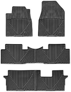 WeatherTech All-Weather Floor Mats for Honda Pilot - 1st, 2nd, 3rd Row (Black)
