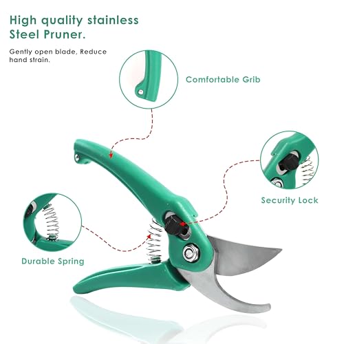 Image of Gadget Deals-Steel Blades | Pruner Cutter |Heavy Duty Gardening Tools- Grass Cutter | Plant Cutter for Garden,Home | Wood Branch Trimmer | plant scissors | garden scissors