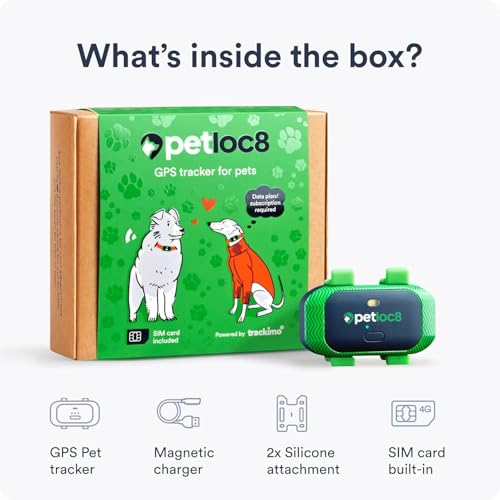 Image of Dog GPS Tracker - Real-Time Location Tracking Device with App - Smart Alerts & Geo-Fence - Collar-Compatible, Waterproof - Long-Life Battery - iOS & Android (12-Mo Subscription Included)
