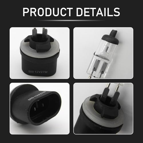 image for Flygun 2 PCS Car 880-27W Halogen Bulb, 12V Super Penetrating Quartz La