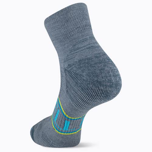 Image of Merrell Unisex Men's and Women's Zoned Cushioned Wool Hiking Ankle Socks - Breathable Arch Support
