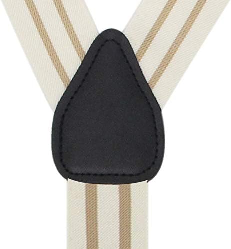 Y Back Button 1.4" Suspenders for Men with Stylish Leather Button Ends Long Lasting Stretch Ultimate Fashion - Image 2