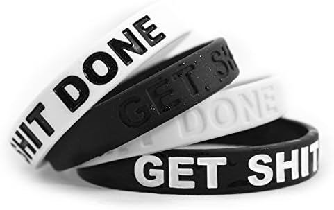Inspirational Silicone Bracelets Rubber Band Wristbands. Custom Embossed With Motivational Saying. Perfect for Fitness, Basketball, CrossFit, Sports & Task