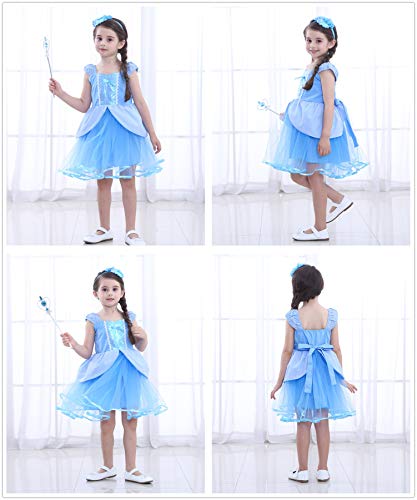 image for Party Chili Princess Fairy Costume Toddler Girls Birthday Dress Up wit