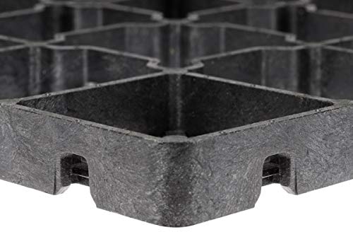 6m² Paddockplatten Reitplatzbau Rasengitter 41,5 x 41,5 x 2,5cm Schwarz Kunststoff modern
