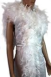 Flydreamfeathers 120 Gram, 6 Feet Long Feather Boa, Great for Party, Halloween Costume, Christmas Tree, Decoration (White Color)