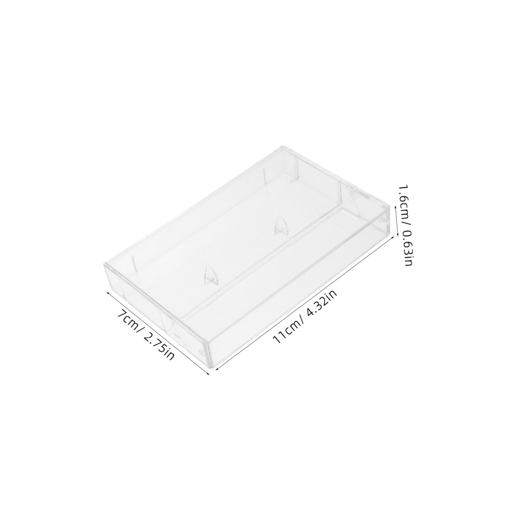 VILLCASE 3Pcs Transparent Empty Cassette Tape Case Durable Plastic Storage Organizer for Audio Cassette Tapes Stackable Design for Home Office Studio Use for Collectors