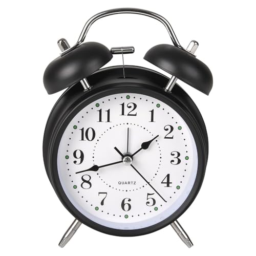 Reloj despertador de doble campana vintage para decorar el dormitorio retro 3