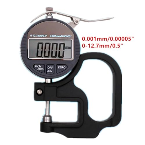 Calibrador digital de espesores 0-12,7 mm con resolución de 0,01 mm, micrómetro LCD y probador de micras miniatura 2