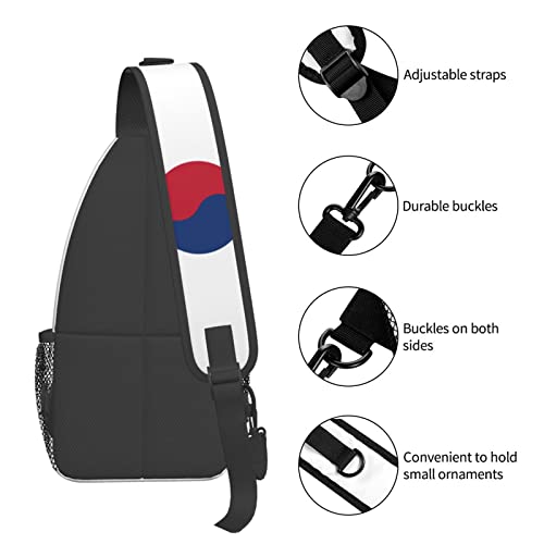 Mochila unisex bandolera con bandera de Corea miniatura 6