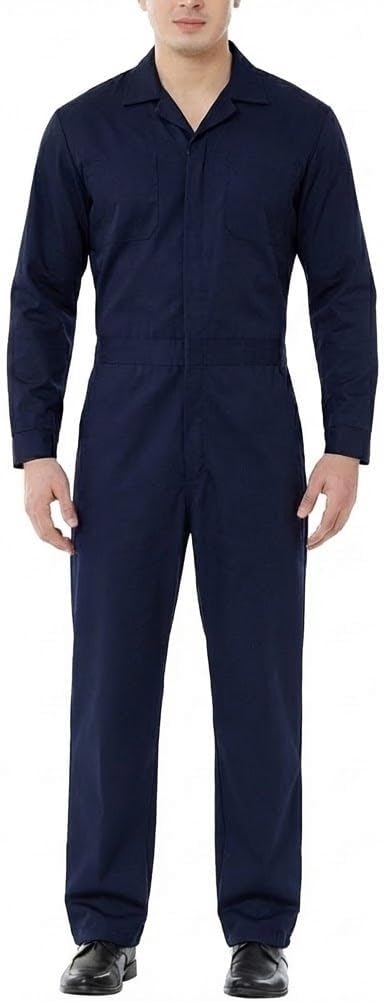 TopTie Coverall for Men Long Sleeve, Mechanic Jumpsuit Work Coverall Zip-front