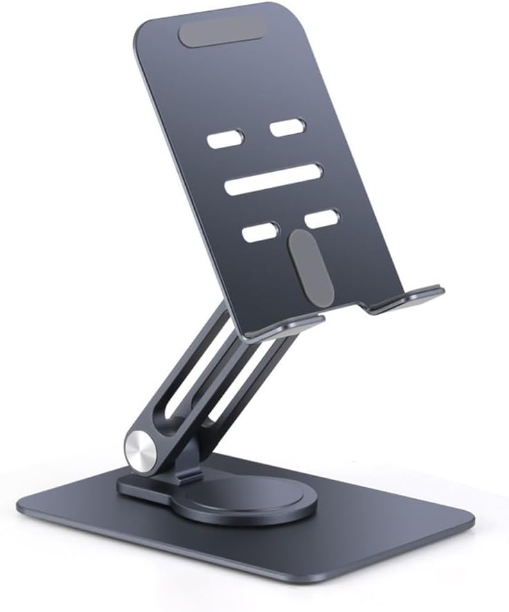 JSEIAJB Desktop Aluminum Alloy Tablet Phone Folding and Rotating Bracket for Live Streaming Lazy Person Multifunctional(D)