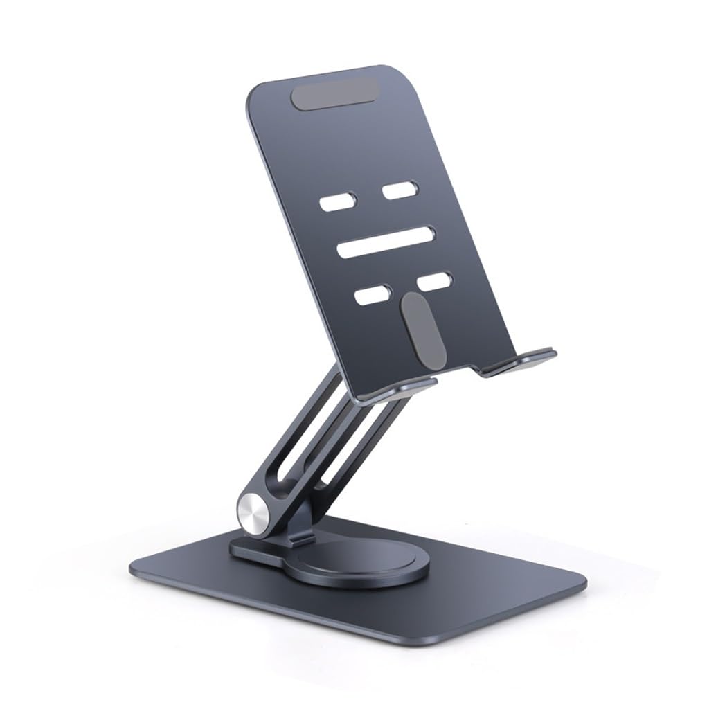 Soporte plegable de aluminio giratorio ZHCHAO con base estable para móvil y tablet