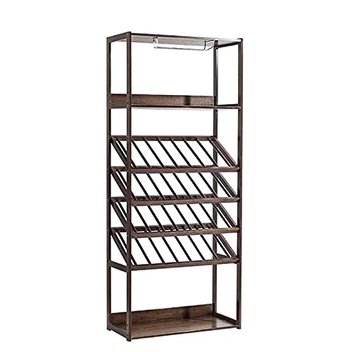 Estante Multi-Capa para Vino con Soporte de Botellas Negro