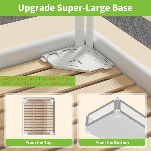 yulongtengfei 3-Piece Califormia King Size Bed Rail for Toddlers - Adjustable Baby Bed Rail Guard, Kids Safety for Califormia King Size Bed (82.7\"x82.7\"x70.8\"-Grey) - Thumbnail 2