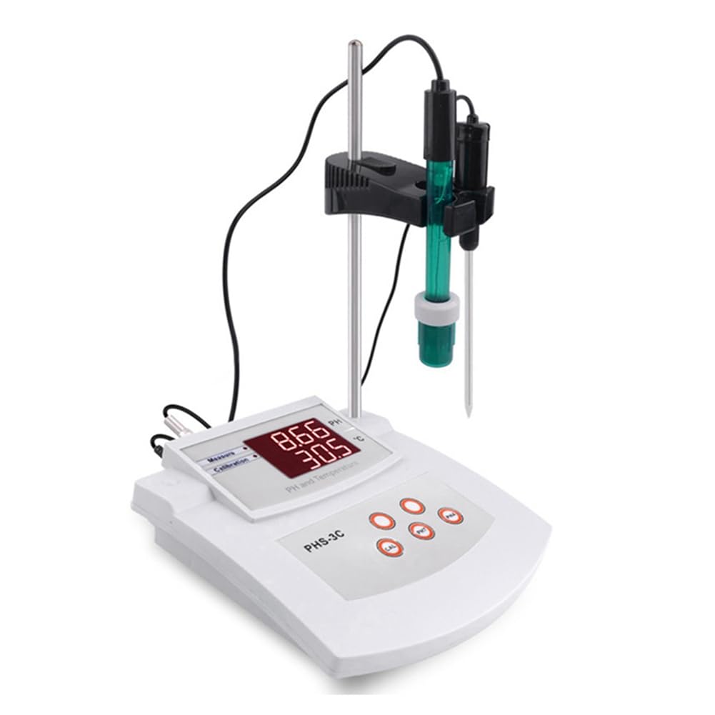 2 In 1 PH/Temp PH Tester Analizzatore di Qualità Desktop Calibrazione Automatica Misuratore di Acidità Laboratorio Acquario Piscina Spina UE