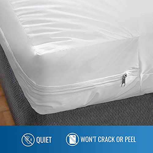 Dmi Waterproof Mattress Protector, Zippered Mattress Cover, Encased Zippered Fit, Full #TOP4