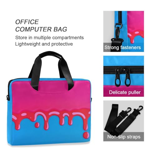 Maletín para portátil 15.6 pulgadas con diseño graffiti rosa y azul miniatura 6
