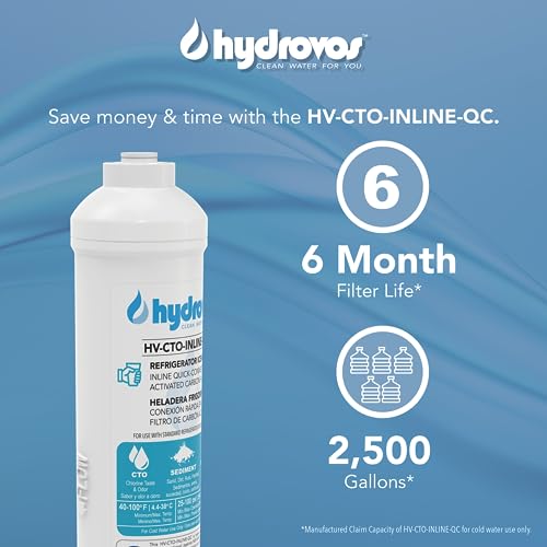 Hydrovos Inline Water Filter For Refrigerator, Ice Maker thumb #3