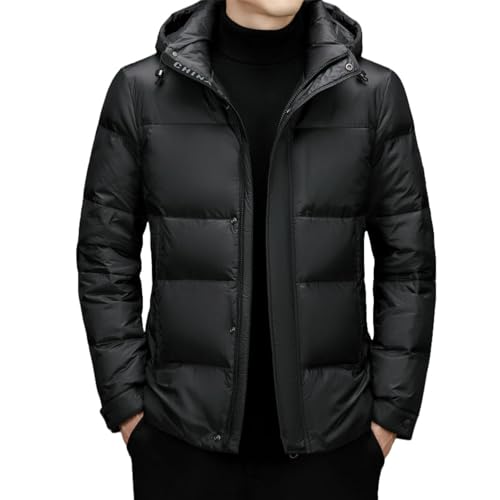 Chaqueta corta de invierno hombre parkas acolchadas con capucha