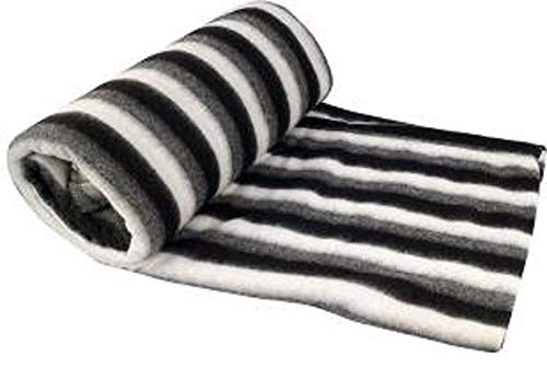 Wavva Polyester & Polyester Blend 500 TC Blanket (Single_Black and White), reversible, Pack of 1