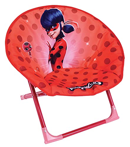 Fun House 713612 MIRACULOUS Ladybug Siège Lune Pliable pour Enfant H.47 X L.54 X P.42 cm