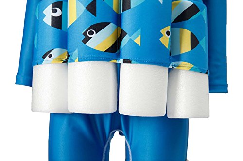 Image of Toddler Kids One-Piece Float Swimsuit with Adjustable Buoyancy UPF 50+ Sun Protection for Beach Pool Boys Girls