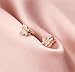 Dainty CZ Butterfly Tiny Cartilage Hoop Earrings for Women Girls 925 Sterling Silver Cubic Zirconia Small Petite Huggie Hoops 6mm Cuff Wrap Piercing Stud Earring Fashion Cute Jewelry (Rose Gold)