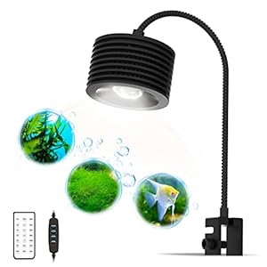 Lominie Full Spectrum Aquarium Light, Adjustable Saltwater Freshwater Super Bright Fish Tank Light for Reef, Coral, Planted Nano Aquarium Tank (A-20 Freshwater 16W)