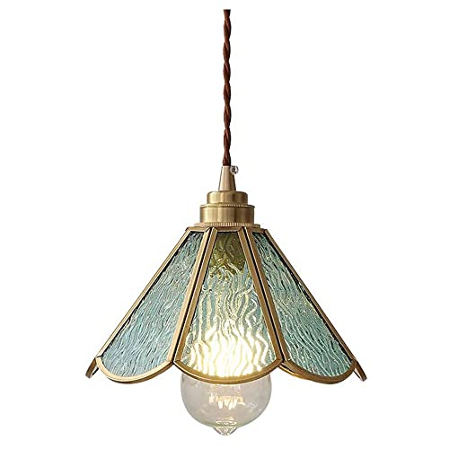 Suspension luminaire E27 rétro lustre verre cuivre plafonnier salon loft