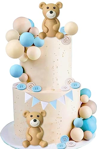 3D Bear Balls Cake Toppers For Birthday Baby Shower Party Decorations（33Pcs） #TOP25