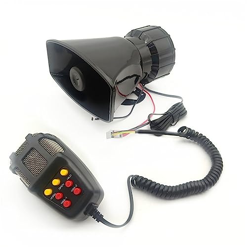 100 W Car Loud Siren Alarm Horn, 7 Tone Handheld Megaphone Speaker, Vehicle Warning System with Square Mouth,Vehicle alarm and srity