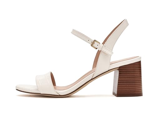 Cole Haan Cole Haan Women's Sandals - Josie Block Heel, Powder Crocodile Print Leather, 5.5-B US
