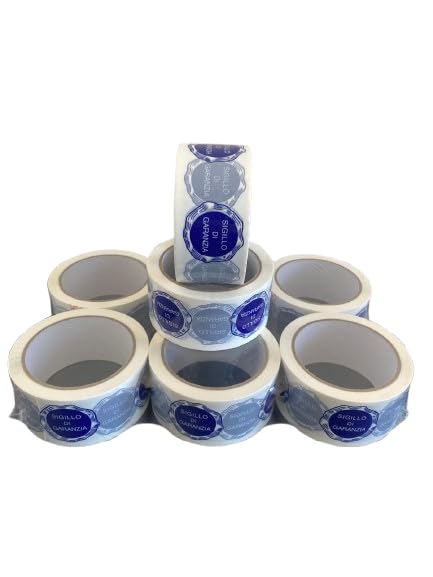 Generico 36 ROTOLI NASTRO ADESIVO CON STAMPA SIGILLO DI GARANZIA 48mmX66M 45 MICRON