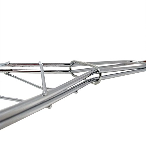 ToCis Big BBQ 4 x visgriller (zilver) met houten handvat, grote visbraad van metaal (57 x 13 cm) - Image 6