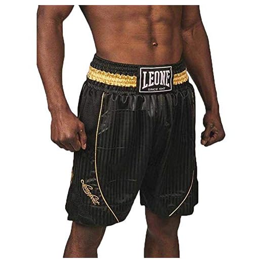 LEONE 1947, Pantalones Cortos De Boxeo De Primera Calidad, Unisex Adulto, Negro, S, AB240