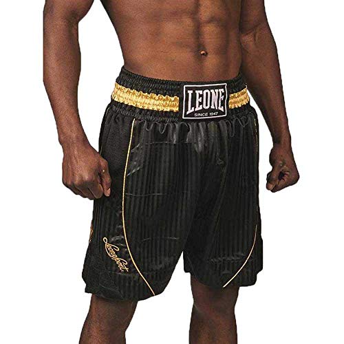 LEONE 1947, Pantalones Cortos De Boxeo De Primera Calidad, Unisex Adulto, Negro, M, AB240